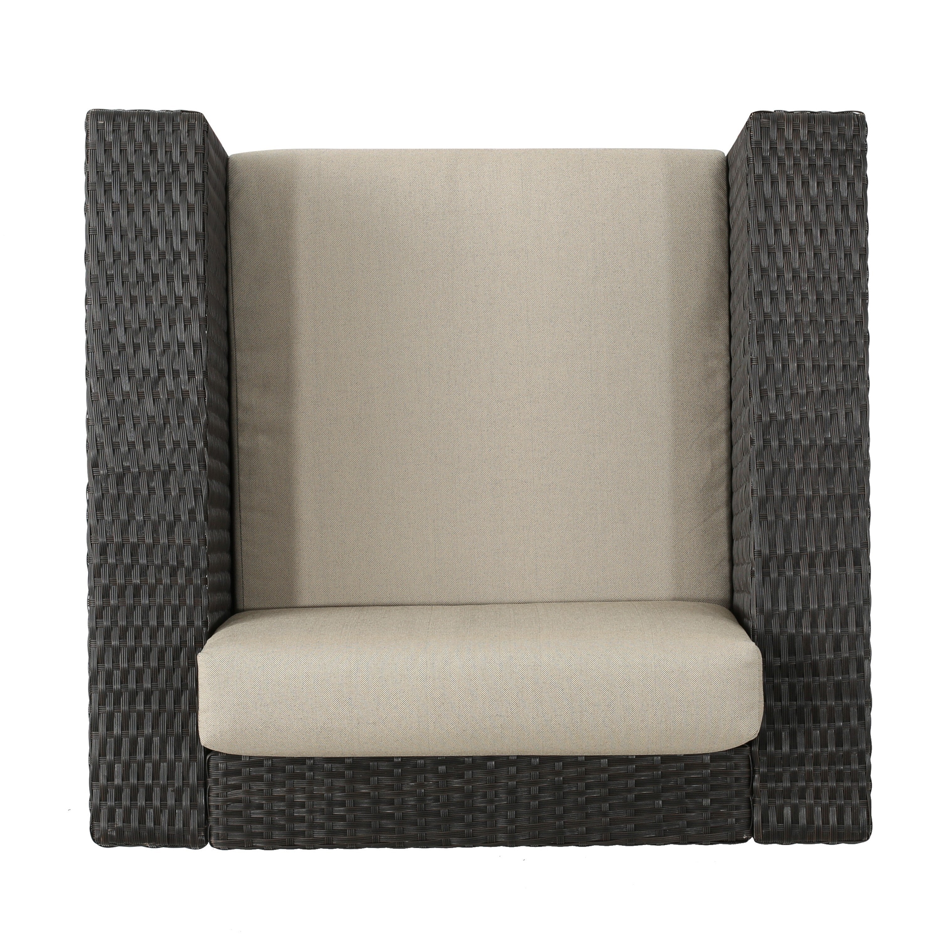 Fauteuil club pivotant d'extérieur en osier Puerta par Christopher Knight Home