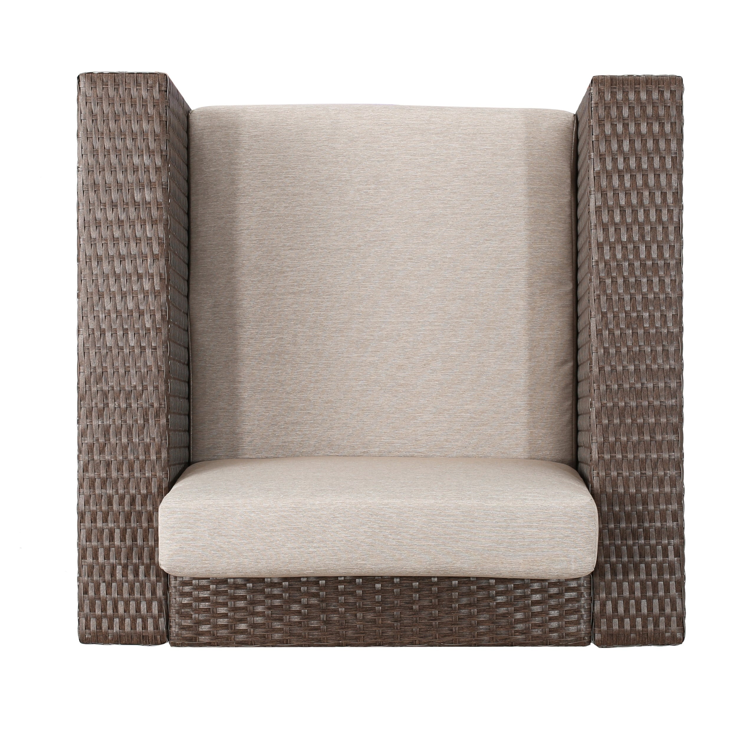 Fauteuil club pivotant d'extérieur en osier Puerta par Christopher Knight Home