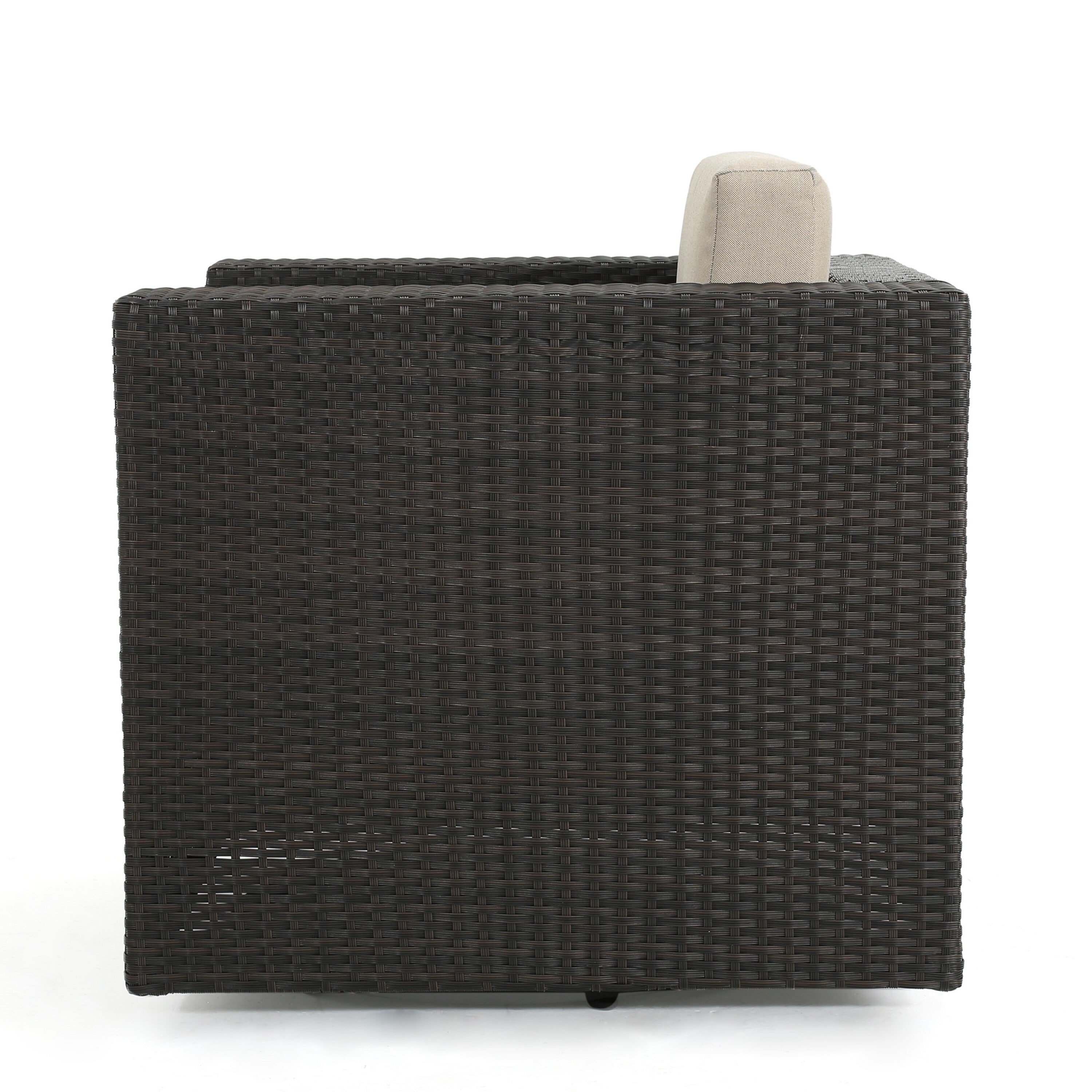 Fauteuil club pivotant d'extérieur en osier Puerta par Christopher Knight Home