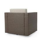 Fauteuil club pivotant d'extérieur en osier Puerta par Christopher Knight Home