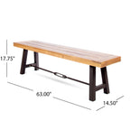 Ensemble de salle à manger de pique-nique 3 pièces en bois d'acacia Puerto par Christopher Knight Home