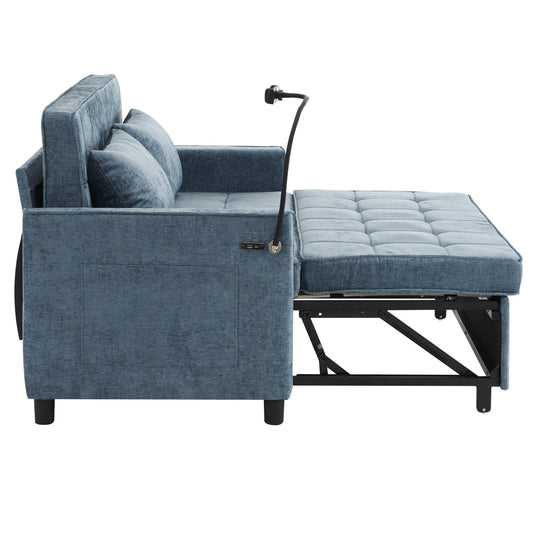 Canapé-lit gigogne avec coussin de dossier réversible