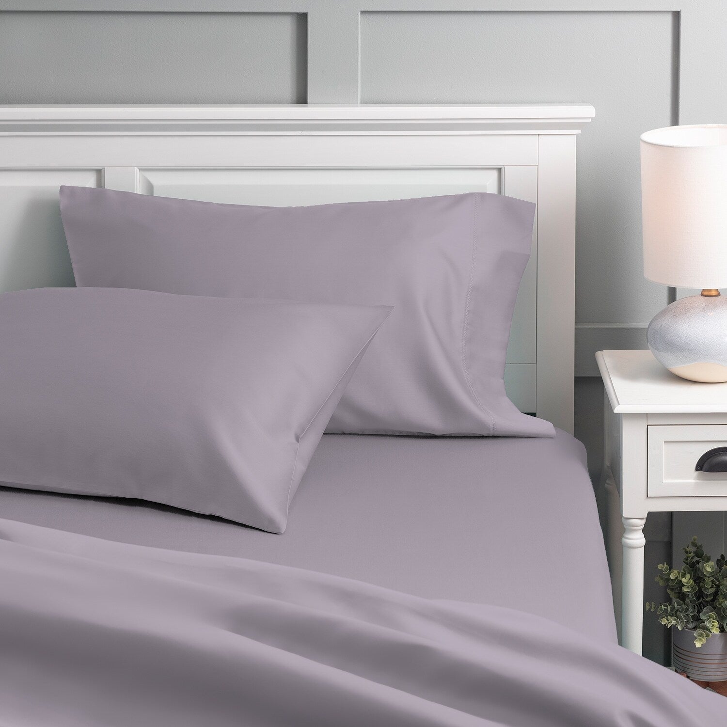 Parure de draps Purity Home en percale 100 % coton biologique 300 fils au pouce carré
