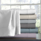 Parure de draps Purity Home en percale 100 % coton biologique 300 fils au pouce carré