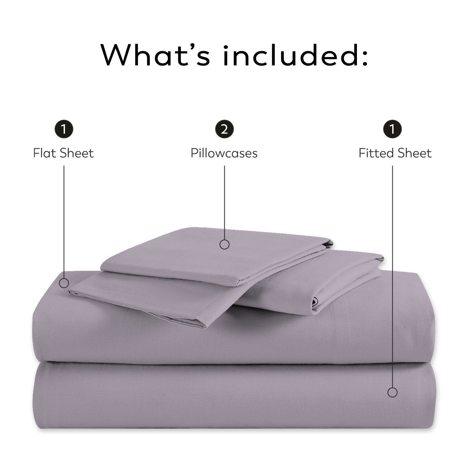 Parure de draps Purity Home en percale 100 % coton biologique 300 fils au pouce carré