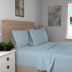 Parure de draps Purity Home en percale 100 % coton biologique 300 fils au pouce carré