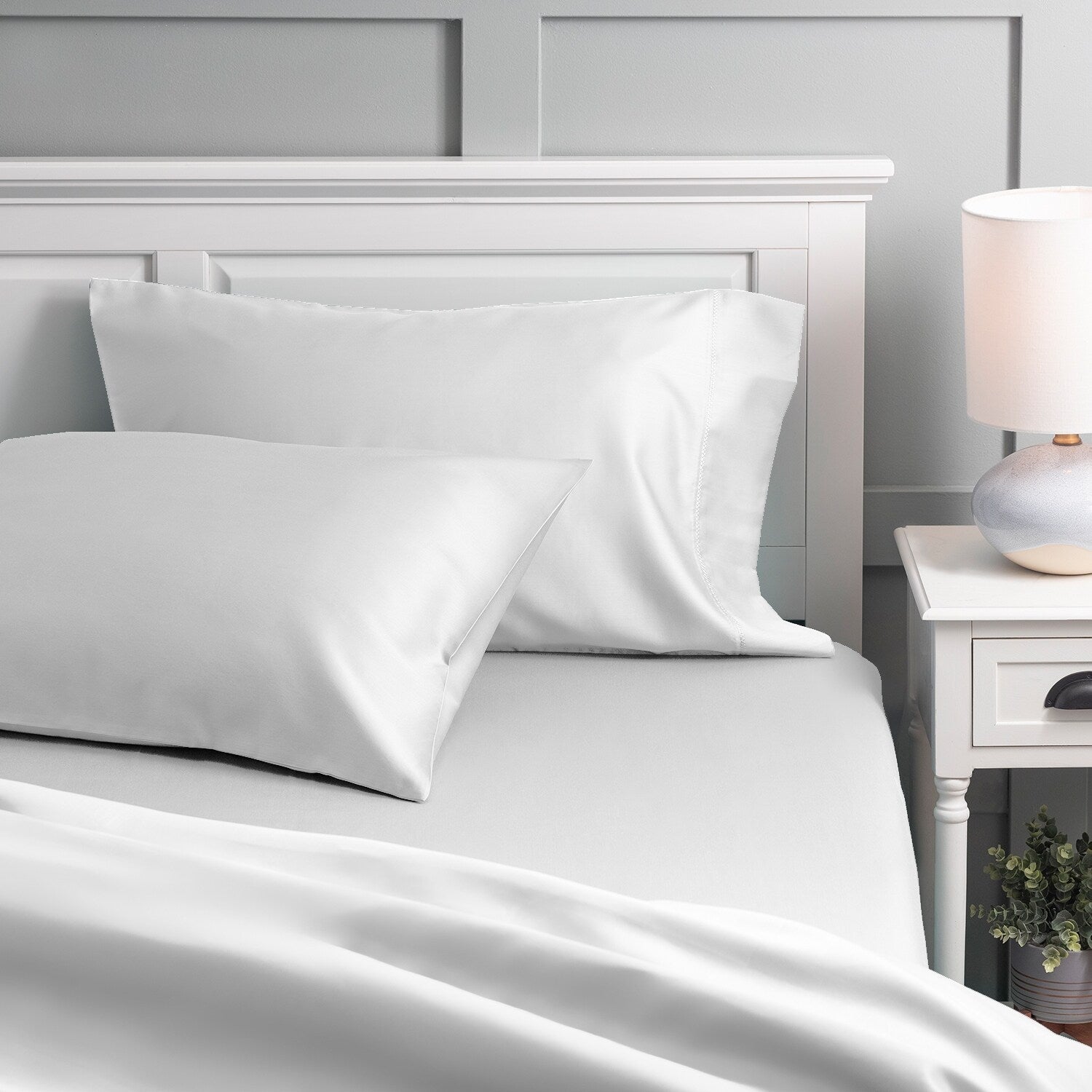 Parure de draps Purity Home en percale 100 % coton biologique 300 fils au pouce carré