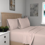 Parure de draps Purity Home en percale 100 % coton biologique 300 fils au pouce carré