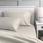 Parure de draps Purity Home en percale 100 % coton biologique 300 fils au pouce carré