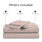 Parure de draps Purity Home en percale 100 % coton biologique 300 fils au pouce carré