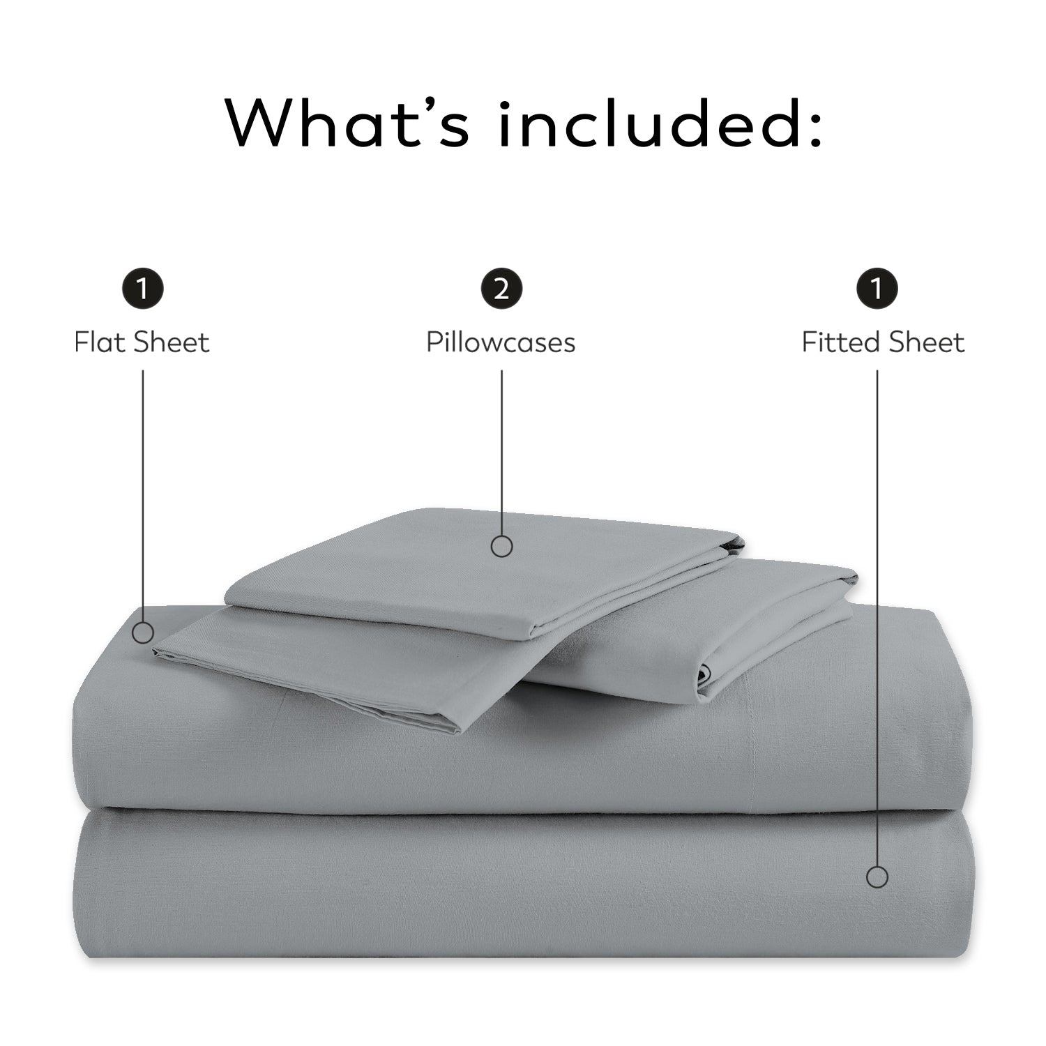 Parure de draps Purity Home en percale 100 % coton biologique 300 fils au pouce carré