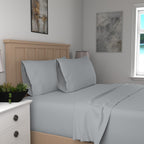 Parure de draps Purity Home en percale 100 % coton biologique 300 fils au pouce carré