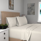 Parure de draps Purity Home en percale 100 % coton biologique 300 fils au pouce carré