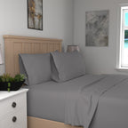 Parure de draps Purity Home en percale 100 % coton biologique 300 fils au pouce carré