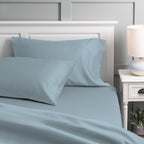 Parure de draps Purity Home en percale 100 % coton biologique 300 fils au pouce carré