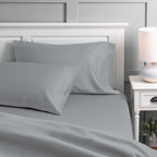 Parure de draps Purity Home en percale 100 % coton biologique 300 fils au pouce carré