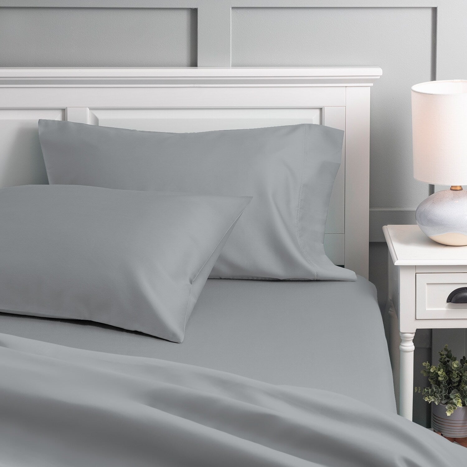 Parure de draps Purity Home en percale 100 % coton biologique 300 fils au pouce carré