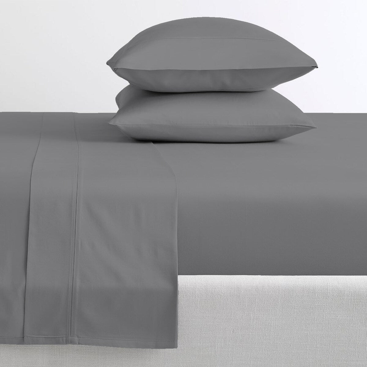 Parure de draps en percale ultra-douce 100 % coton à fibres longues Purity Home 400 fils/cm²