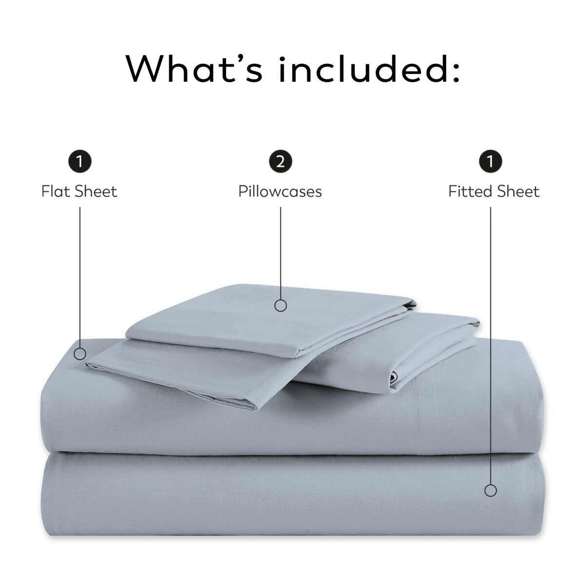 Parure de draps en percale ultra-douce 100 % coton à fibres longues Purity Home 400 fils/cm²