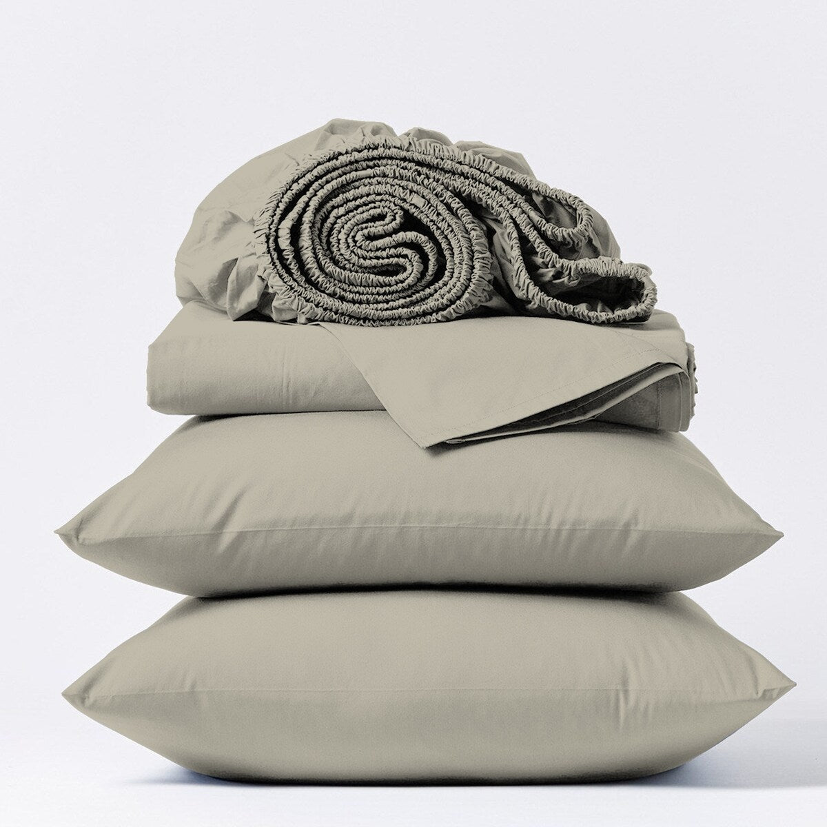 Parure de draps en percale ultra-douce 100 % coton à fibres longues Purity Home 400 fils/cm²