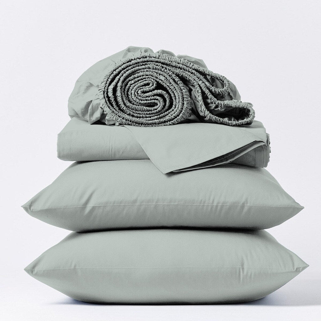 Parure de draps en percale ultra-douce 100 % coton à fibres longues Purity Home 400 fils/cm²