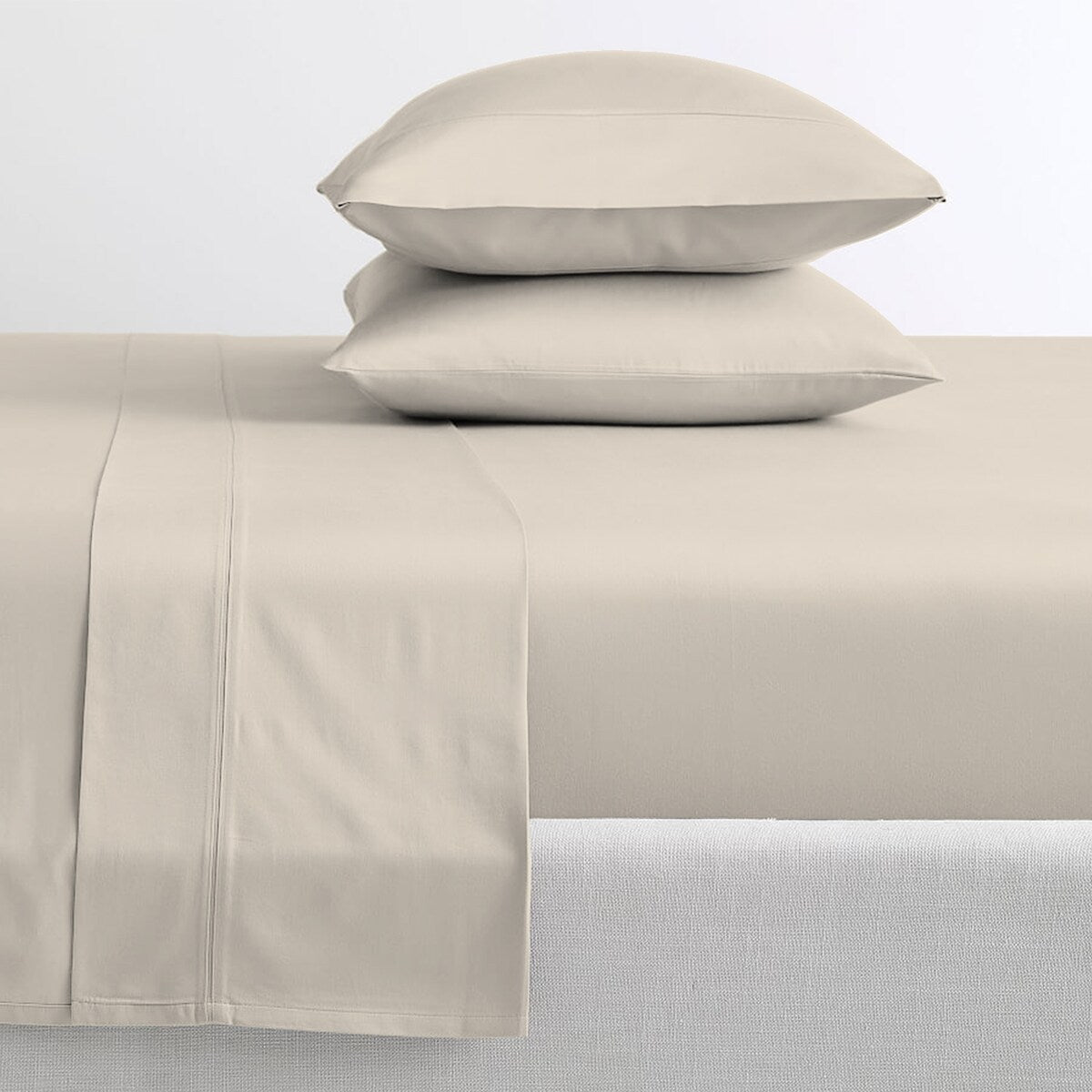Parure de draps en percale ultra-douce 100 % coton à fibres longues Purity Home 400 fils/cm²