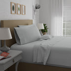 Parure de draps en percale ultra-douce 100 % coton à fibres longues Purity Home 400 fils/cm²
