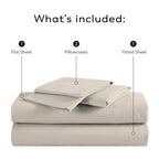 Parure de draps en percale ultra-douce 100 % coton à fibres longues Purity Home 400 fils/cm²