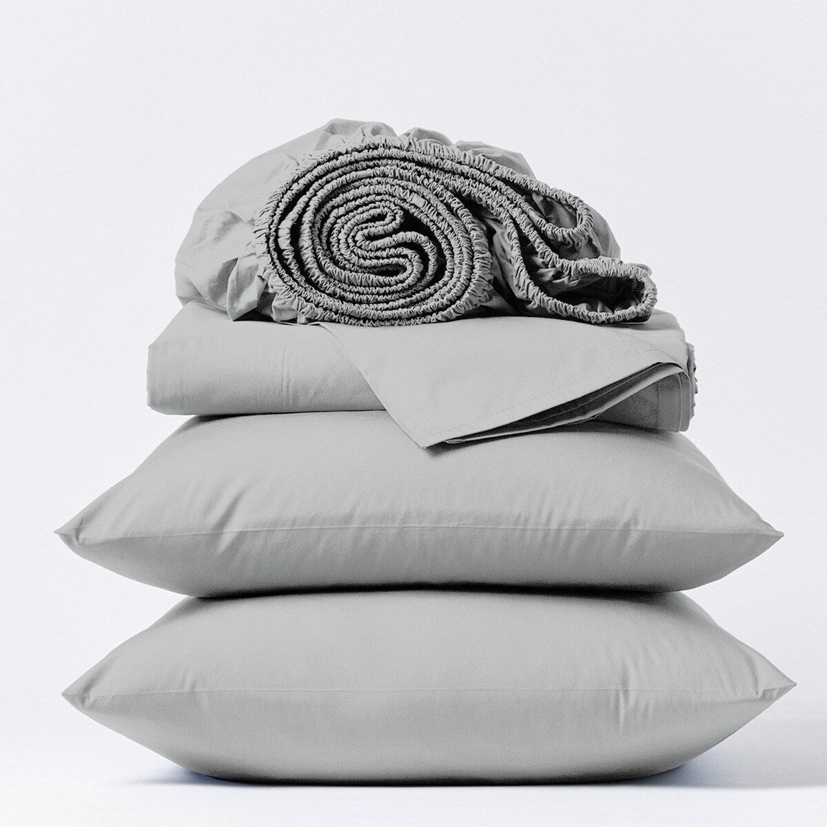 Parure de draps en percale ultra-douce 100 % coton à fibres longues Purity Home 400 fils/cm²