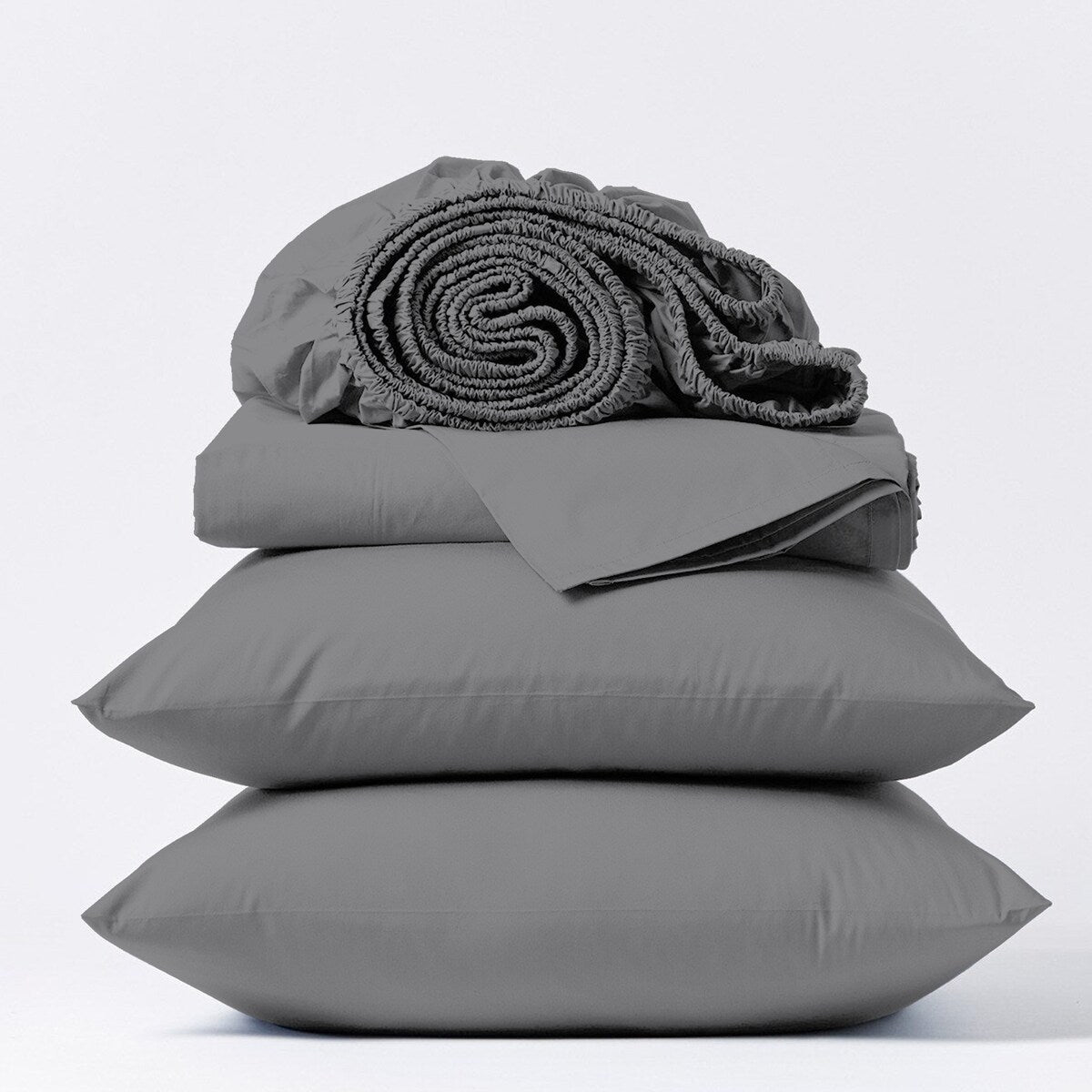 Parure de draps en percale ultra-douce 100 % coton à fibres longues Purity Home 400 fils/cm²