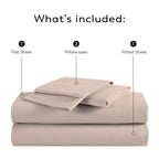 Parure de draps en percale ultra-douce 100 % coton à fibres longues Purity Home 400 fils/cm²