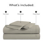 Parure de draps en percale ultra-douce 100 % coton à fibres longues Purity Home 400 fils/cm²