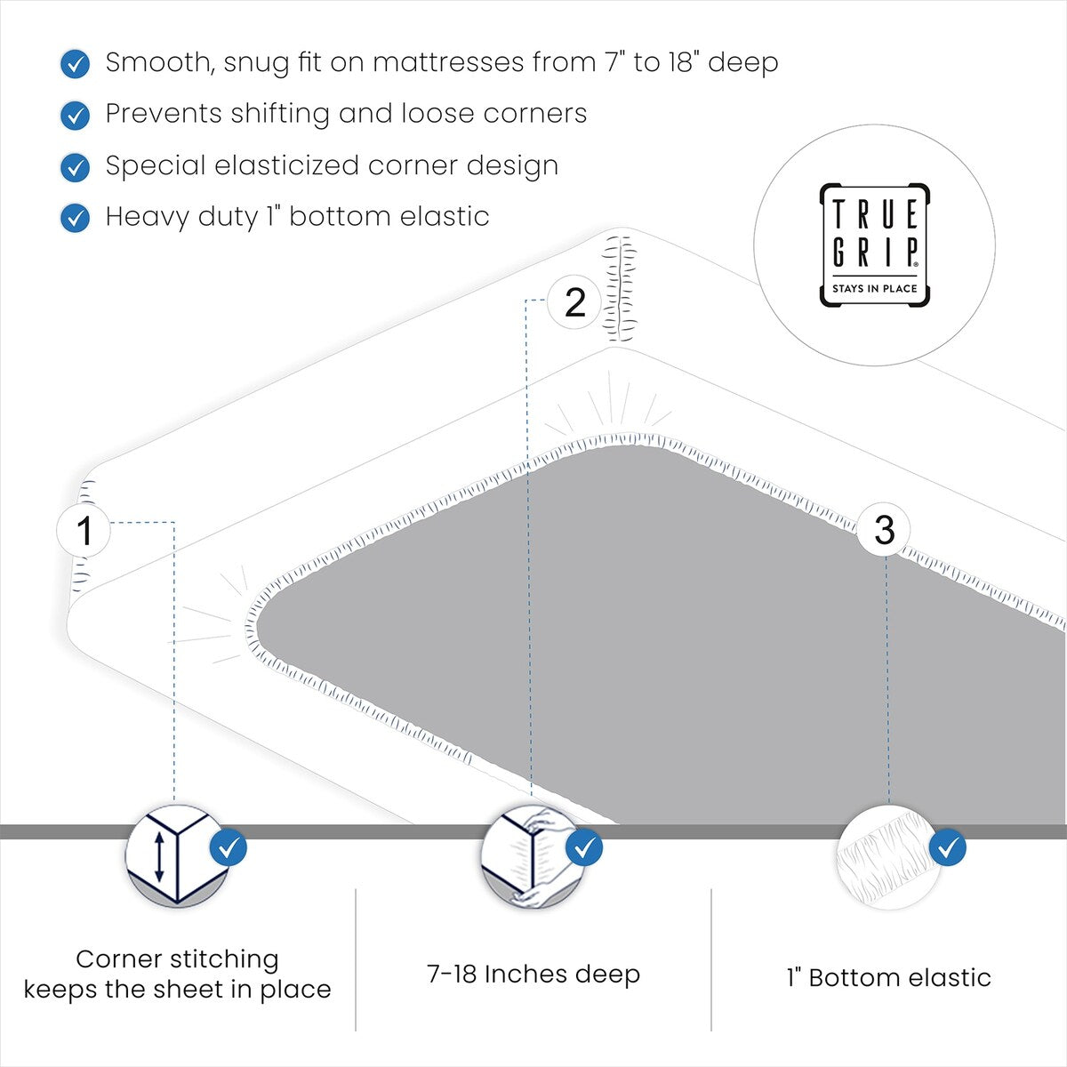 Parure de draps en percale ultra-douce 100 % coton à fibres longues Purity Home 400 fils/cm²