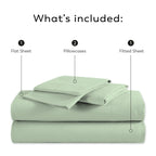 Parure de draps en percale ultra-douce 100 % coton à fibres longues Purity Home 400 fils/cm²