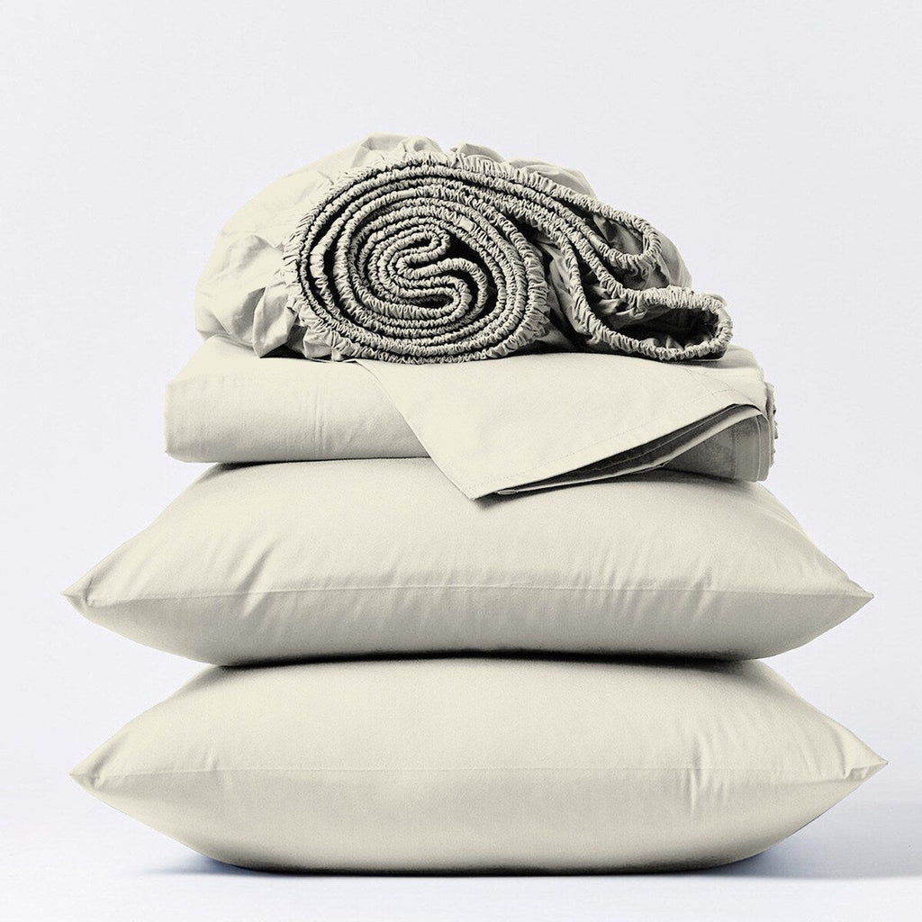 Parure de draps Purity Home 400 fils 100 % coton satiné ultra doux et soyeux
