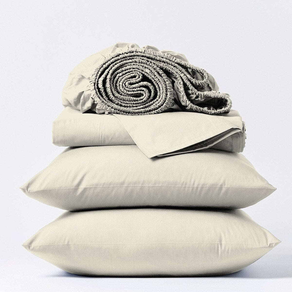 Parure de draps Purity Home 400 fils 100 % coton satiné ultra doux et soyeux
