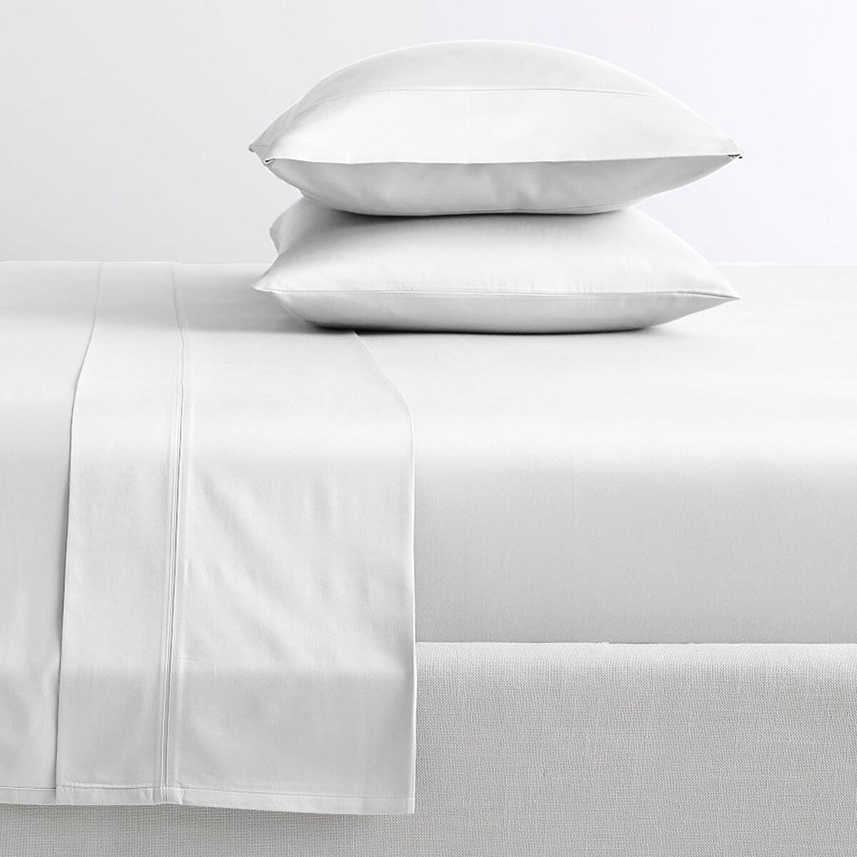 Parure de draps Purity Home 400 fils 100 % coton satiné ultra doux et soyeux