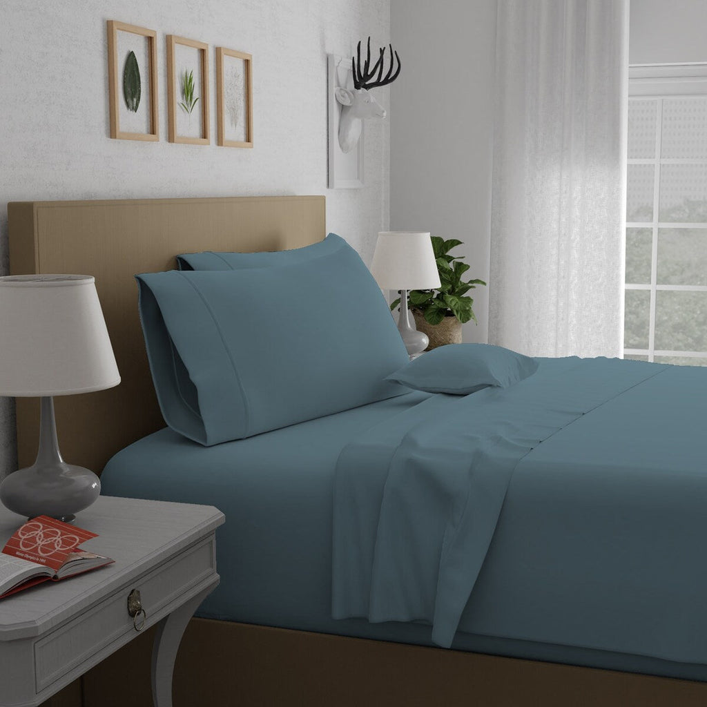 Parure de draps Purity Home 400 fils 100 % coton satiné ultra doux et soyeux