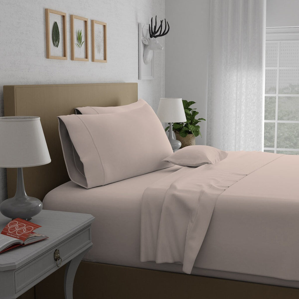 Parure de draps Purity Home 400 fils 100 % coton satiné ultra doux et soyeux