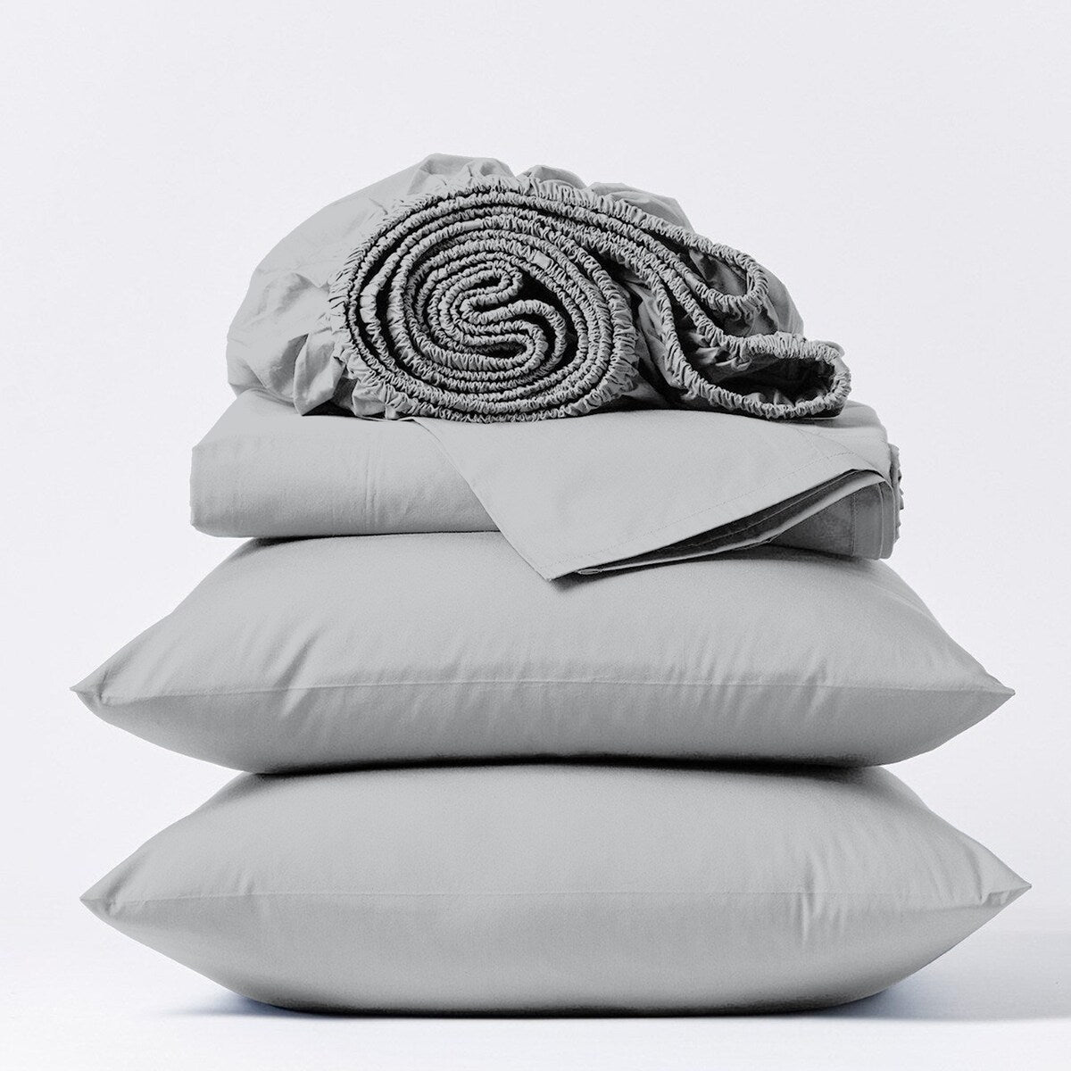 Parure de draps Purity Home 400 fils 100 % coton satiné ultra doux et soyeux