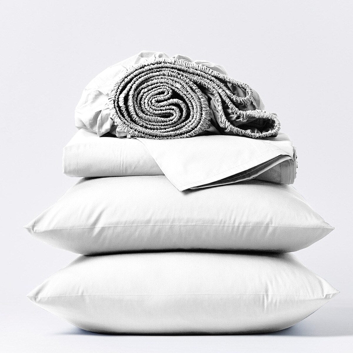 Parure de draps Purity Home 400 fils 100 % coton satiné ultra doux et soyeux
