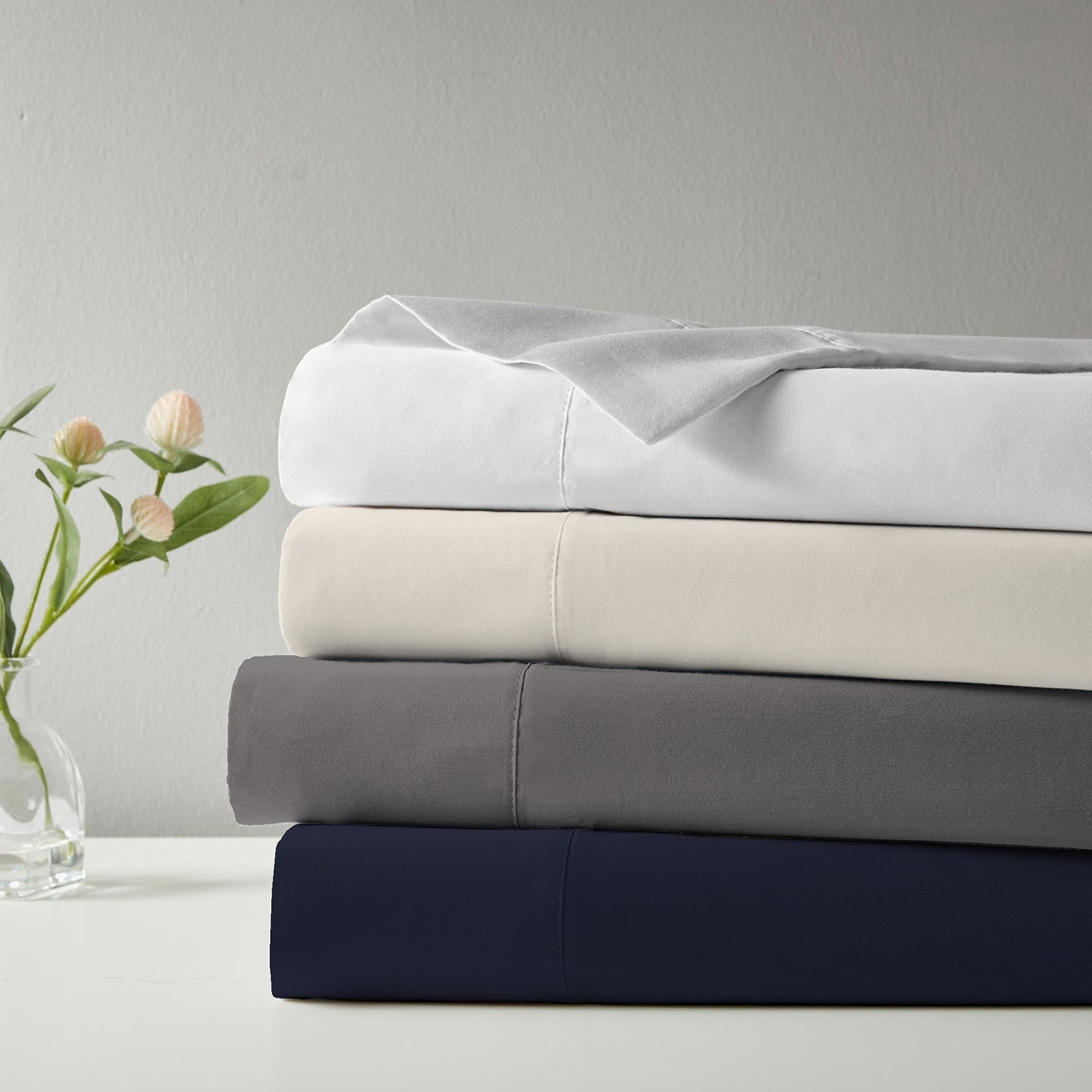 Parure de draps à poches profondes en coton respirant et léger Purity Home