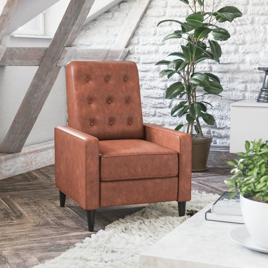 Fauteuil inclinable à dossier capitonné