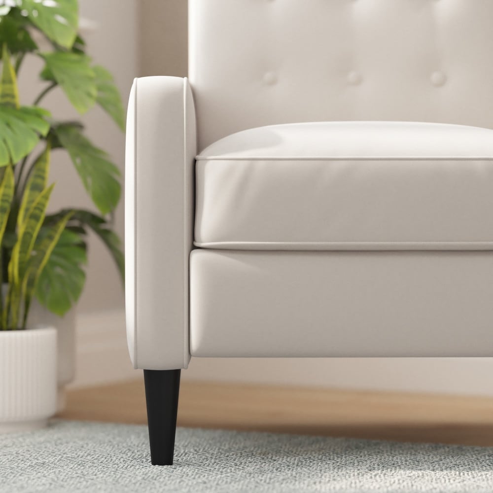 Fauteuil inclinable à dossier capitonné