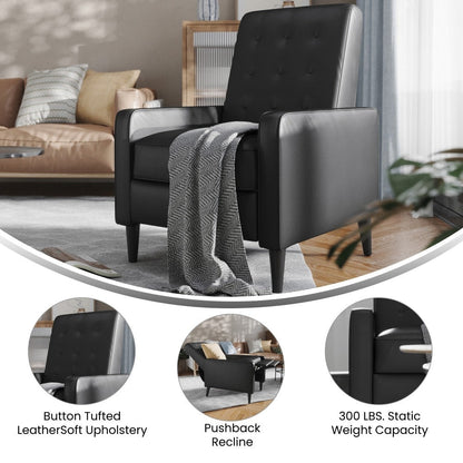 Fauteuil inclinable à dossier capitonné