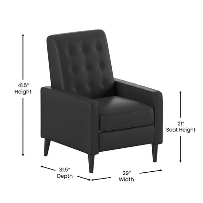 Fauteuil inclinable à dossier capitonné