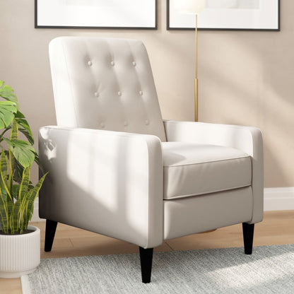Fauteuil inclinable à dossier capitonné