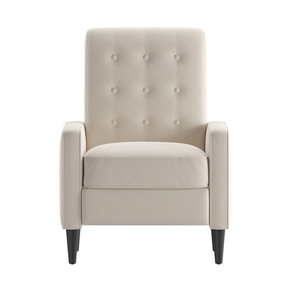 Fauteuil inclinable à dossier capitonné
