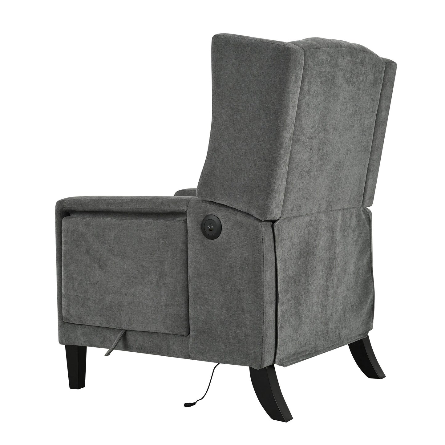 Fauteuil inclinable avec table d'appoint pliable et ports USB