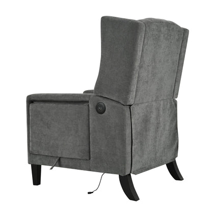 Fauteuil inclinable avec table d'appoint pliable et ports USB